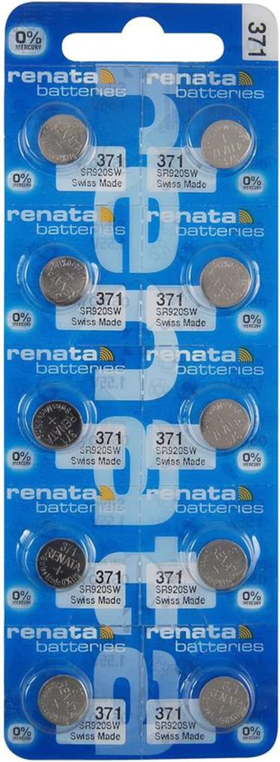 Renata 371 SR920SW Batteries 1.55V Silver Oxide 371 Watch Battery (2
