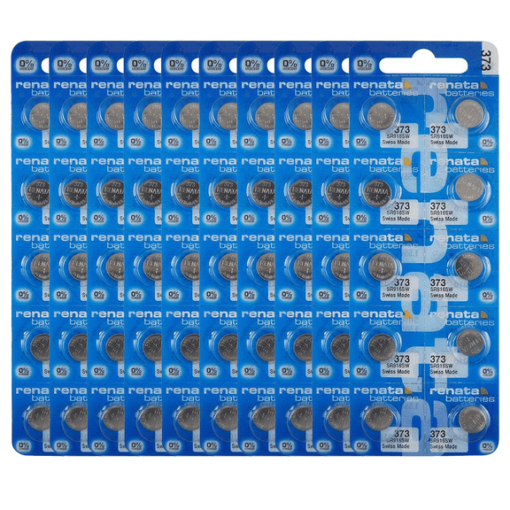 Renata 373 SR916SW Batteries - 1.55V Silver Oxide 373 Watch Battery (100 Count)