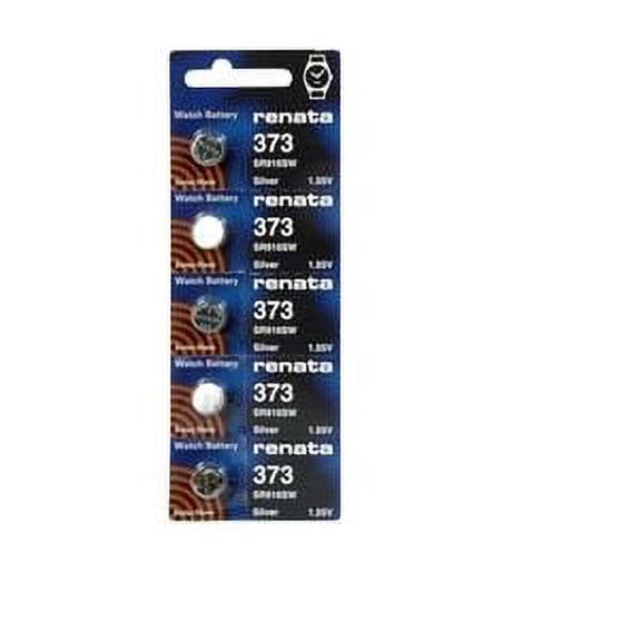 Renata #373 Silver Oxide Battery - 5 Pack