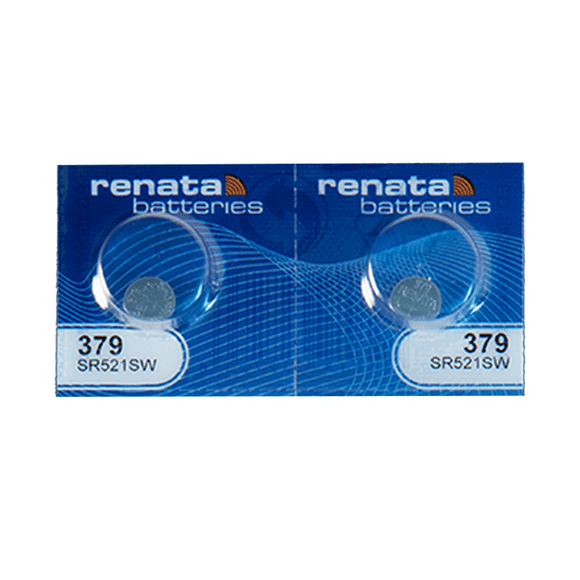 Renata 379 SR521SW Batteries - 1.55V Silver Oxide 379 Watch Battery (2 Count)