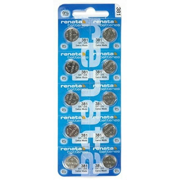 Renata #381 Silver Oxide Battery - 10 Pack (381-10)