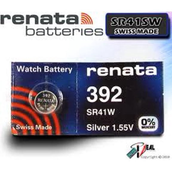 Renata 392/384 - SR41 Silver Oxide Button Battery 1.55V - 2 Pack + FREE SHIPPING!