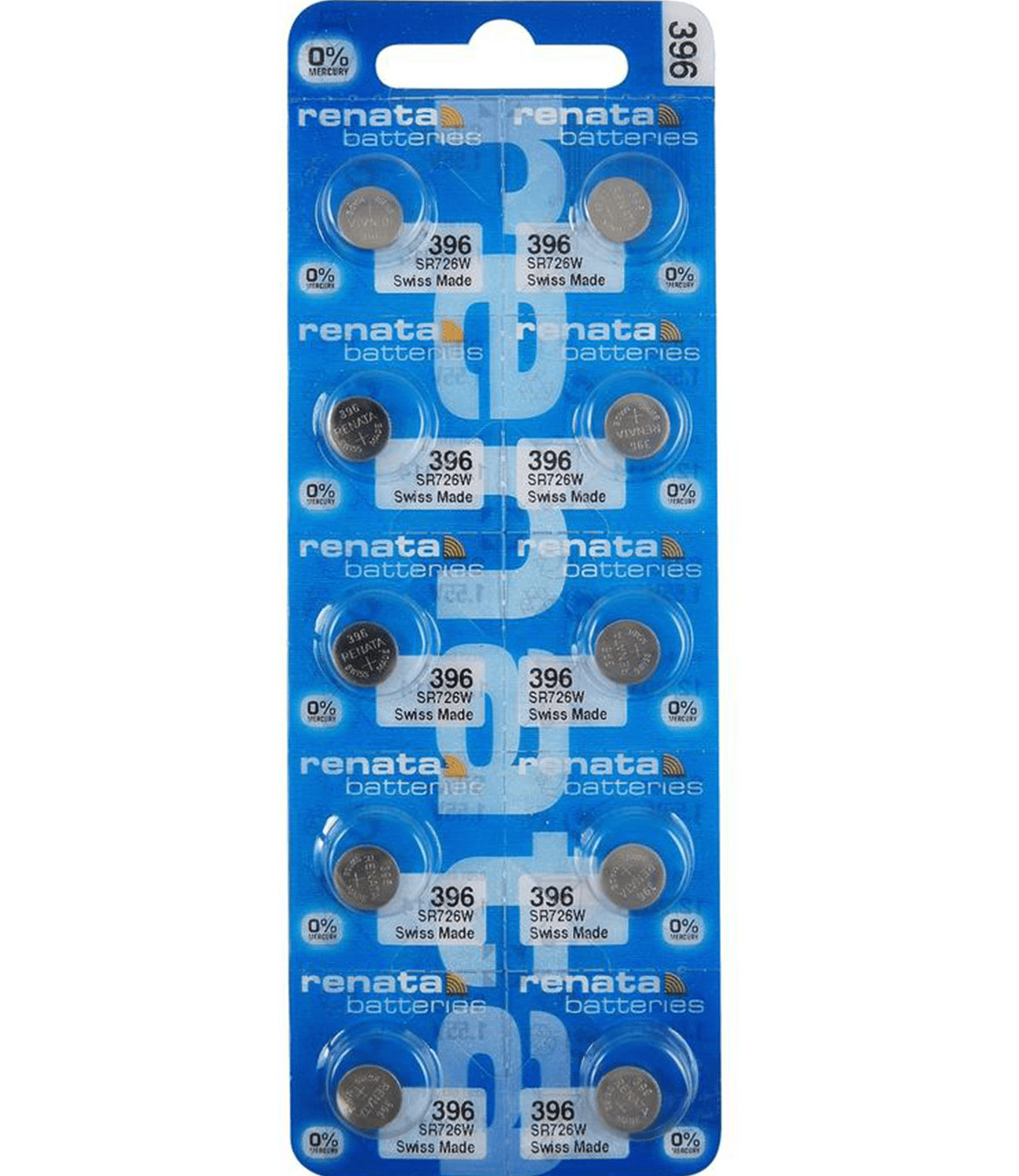 Renata 396 SR726W Batteries - 1.55V Silver Oxide 396 Watch Battery (10 ...