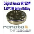 thumbnail image 1 of Renata 397/396 - SR726 Silver Oxide Button Battery 1.55V - 5 Pack, 1 of 2