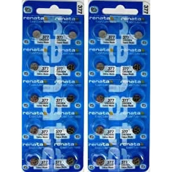 Renata 377 Button Cell Battery 20 Pack