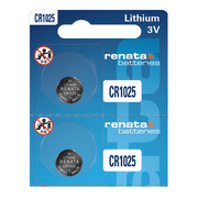 Renata CR1025 Batteries - 3V Lithium Coin Cell 1025 Battery 2 Count