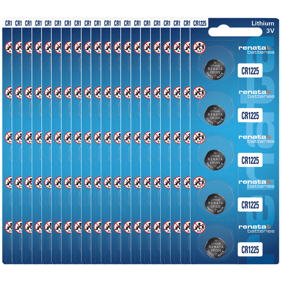 Renata CR1225 Batteries - 3V Lithium Coin Cell 1225 Battery (100 Count)