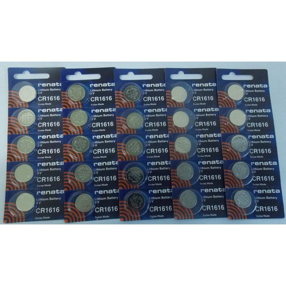 Renata CR1616 3V Lithium Coin Battery 25 Pack + FREE SHIPPING
