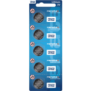 Renata CR1632 Batteries - 3V Lithium Coin Cell 1632 Battery 5 Count