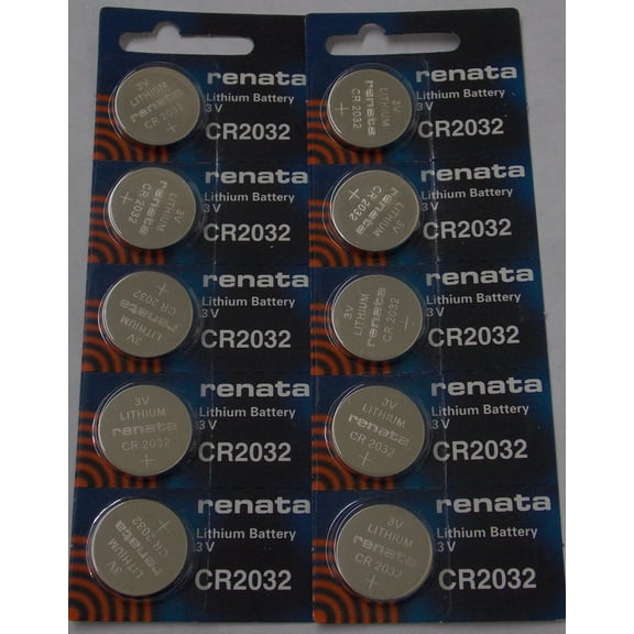 Renata CR2032 3V Lithium Coin Battery - 10 Pack