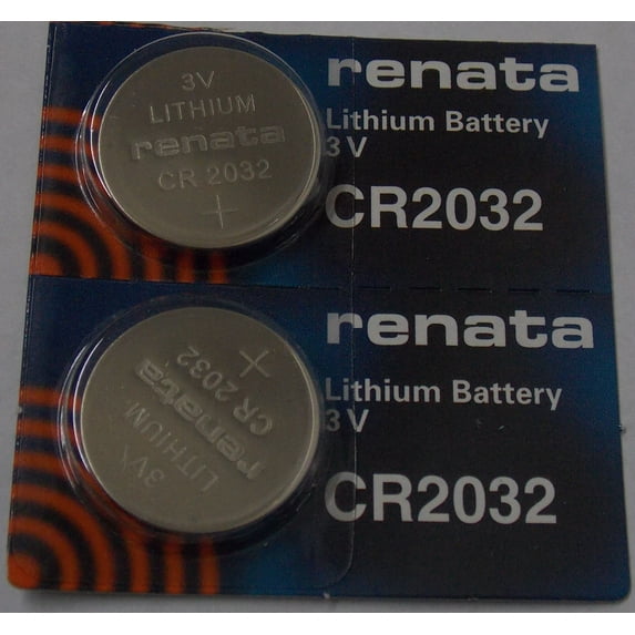 Renata CR2032 3V Lithium Coin Battery - 2 Pack + FREE SHIPPING