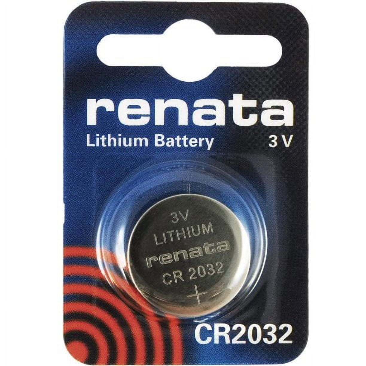 Renata CR2032 3V Lithium Coin Battery on Mini Blister Pack - 5 Pack