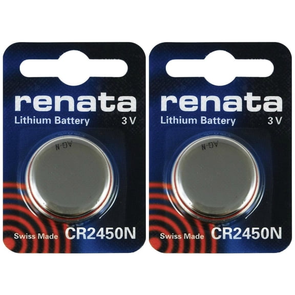 Renata CR2450N 3V Lithium Coin Battery 2 Pack + FREE SHIPPING!