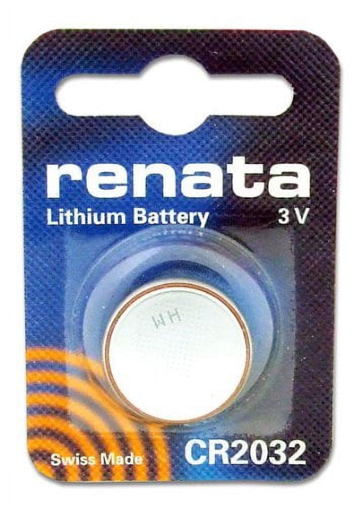 Renata CR2032 Lithium Knopfzellen, 3V, 12 Stück – Für Uhren, Taschenrechner & Kleingeräte