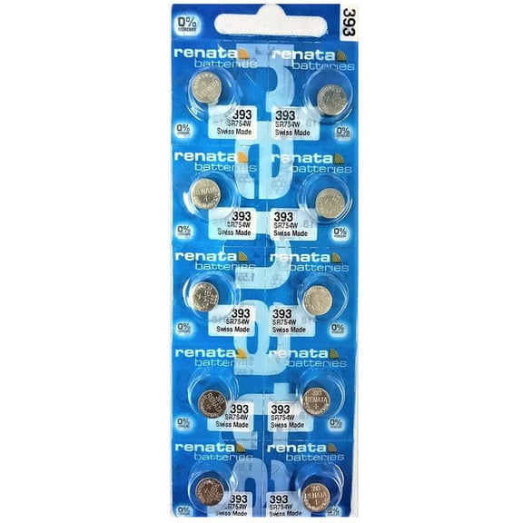 Renata Non-Rechargeable Battery, Watch, Single Cell, Silver Oxide, 80 Mah, 1.55 V, Sr48, Flat Top, 7.9 Mm Rohs Compliant: Na - 393
