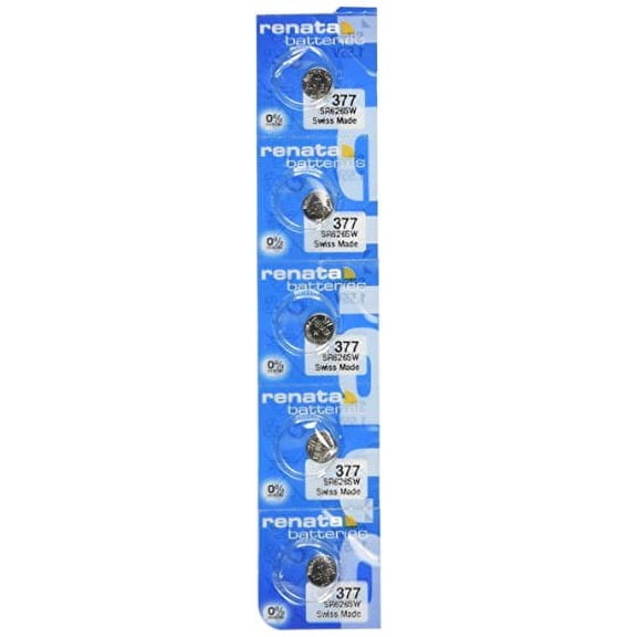 Renata SA 377 SR626SW SR626 AG4 LR626 Silver Oxide Mercury Free Electronic Batteries x 5