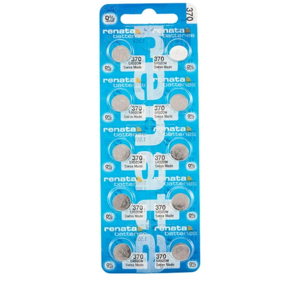 Renata Silver Oxide Watch Battery 371 - SR920SW (10 Batteries)