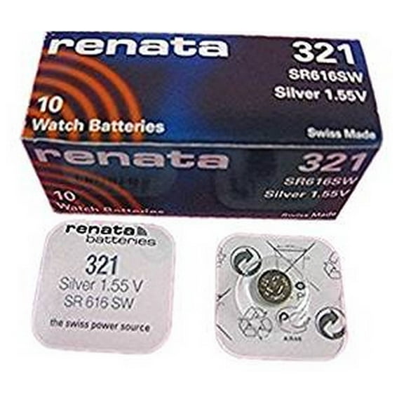 Renata Watch Battery Swiss Made Renata 321 or SR616SW (5 Batteries, 321 or SR616SW)
