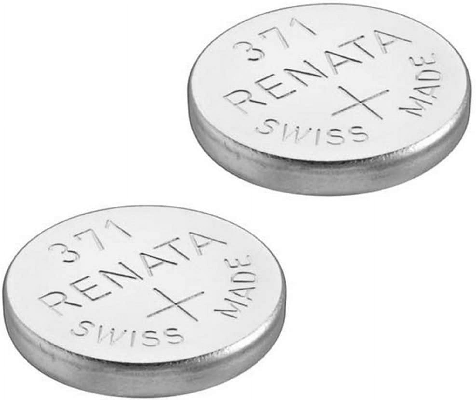 Renata 371 SR920SW 1.55V Silver Oxide Watch (50 Batteries) - Made in  Switzerland