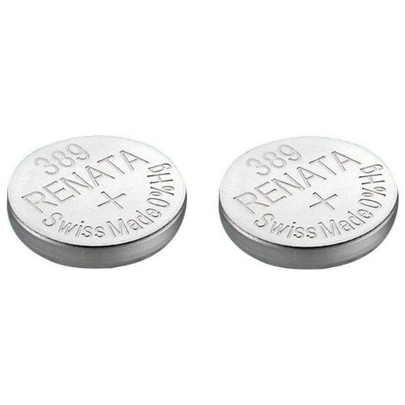 Renata Watch Battery Swiss Made Renata 389 or SR1130SW Or AG10 1.5V (2 Batteries)