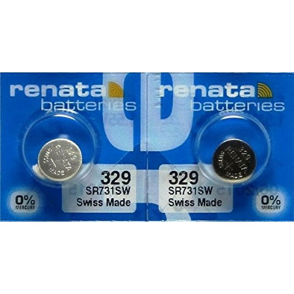 Renata Watch Electronic 329 Silver Oxide Battery 2 Pcs