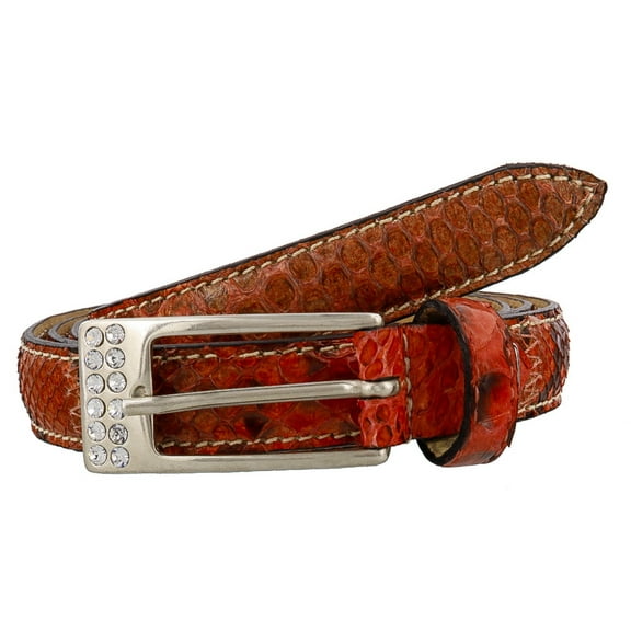 Renato Balestra Calamaria RO Red Python Leather Womens Belt for womens
