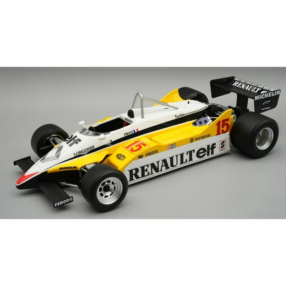 Renault RE30B #15 Winner Formula One F1 "Brazilian GP" (1982) "Mythos Series" with Display Case 1/18 Model Car by Tecnomodel