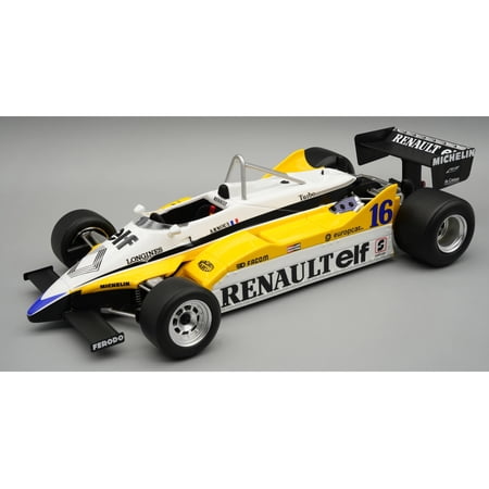 Renault RE30B #16 Winner F1 "Italian GP" (1982) "Mythos Series" with Display Case Limited Edition 1/18 Model Car by Tecnomodel