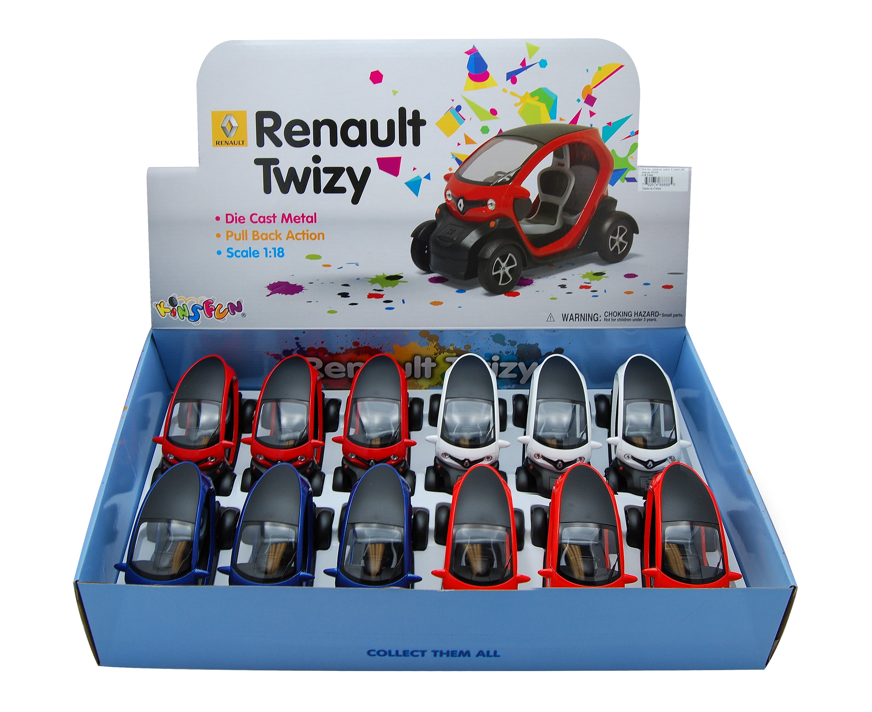 Renault Twizy Diecast Car Package - Box of 12 5 inch scale Diecast