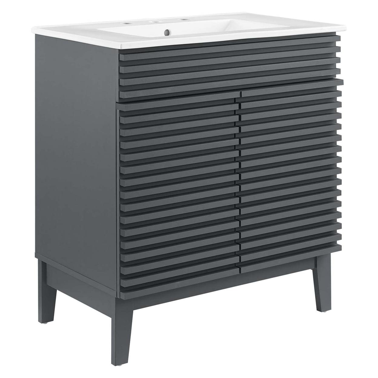 Render 30" Bathroom Vanity Cabinet-EEI-5422-CHA-WHI