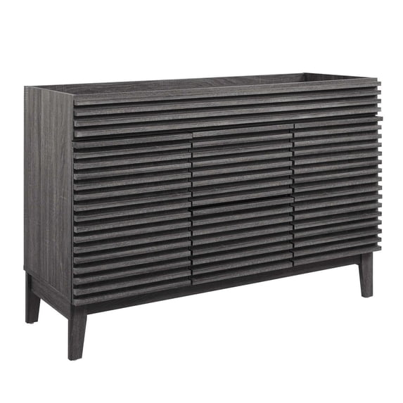 Render 48" Double Sink Compatible (Not Included) Bathroom Vanity Cabinet in Charcoal