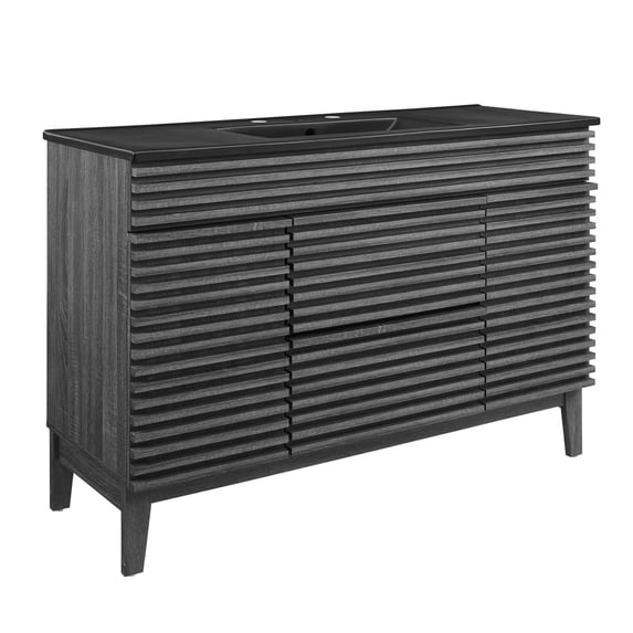 Render 48" Single Sink Bathroom Vanity-EEI-5398-CHA-BLK