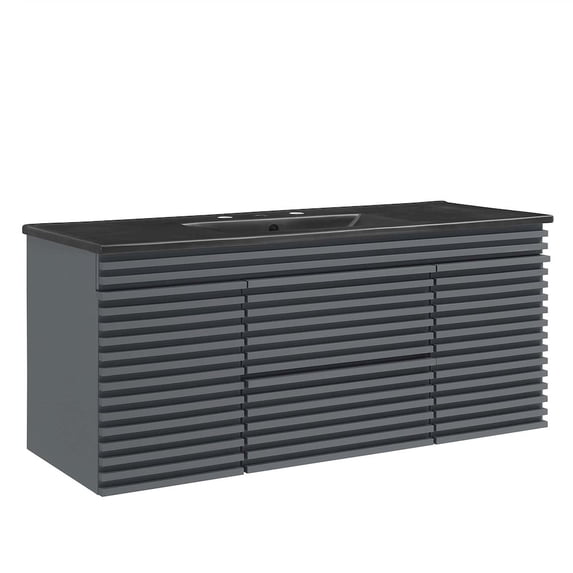 Render 48" Wall-Mount Bathroom Vanity-EEI-5801-CHA-BLK