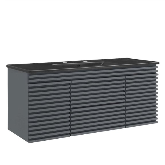 Render 48" Wall-Mount Bathroom Vanity-EEI-5801-CHA-BLK