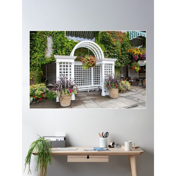 Rendez-Vous Trellis Poster Wall Art, Modern Wall Decor For Living Room Bedroom, 16x24 UNFRAMED