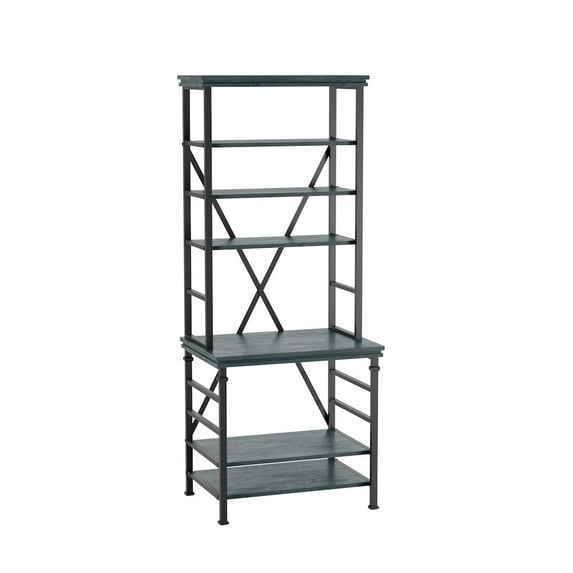 Furniture of America Garna Industrial Metal 6-Shelf Bookcase