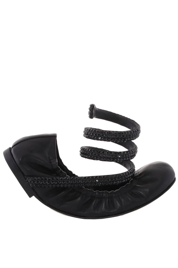 Cleo 10 Crystal Ballerinas, Brand Size 35 ( US Size 5 )