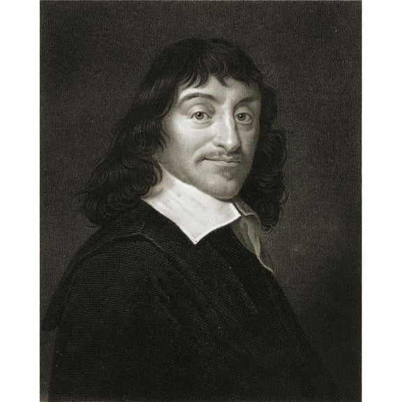Rene Descartes 1596-1650. French Mathematician  Scientist And Philosopher. From The Book _Gallery Of Portraits  Publishe