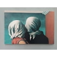 thumbnail image 1 of Rene Magritte The Lovers, Canvas Home Decor, Wall Art, Large Canvas, Famous 3D Canvas, The Lovers Art Canvas, Trendy Artwork, Canvas Wall Decor - Black Framed, 1 of 9