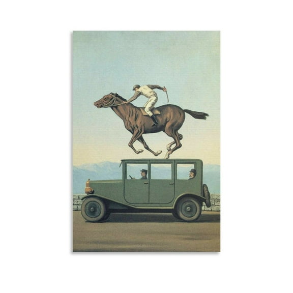 Rene Magritte The Anger of Gods Printed Poster Poster Decorative Painting Canvas Wall Art Living Room Posters Bedroom Painting 20x30inch(50x75cm)