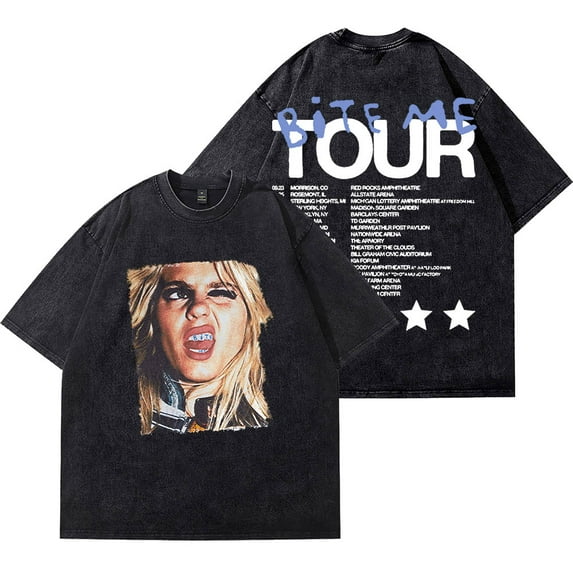 Reneé Rapp Bite Me Tour Dates Vintage Wash T-Shirts Women Men Fashion Cotton Short Sleeve Tee