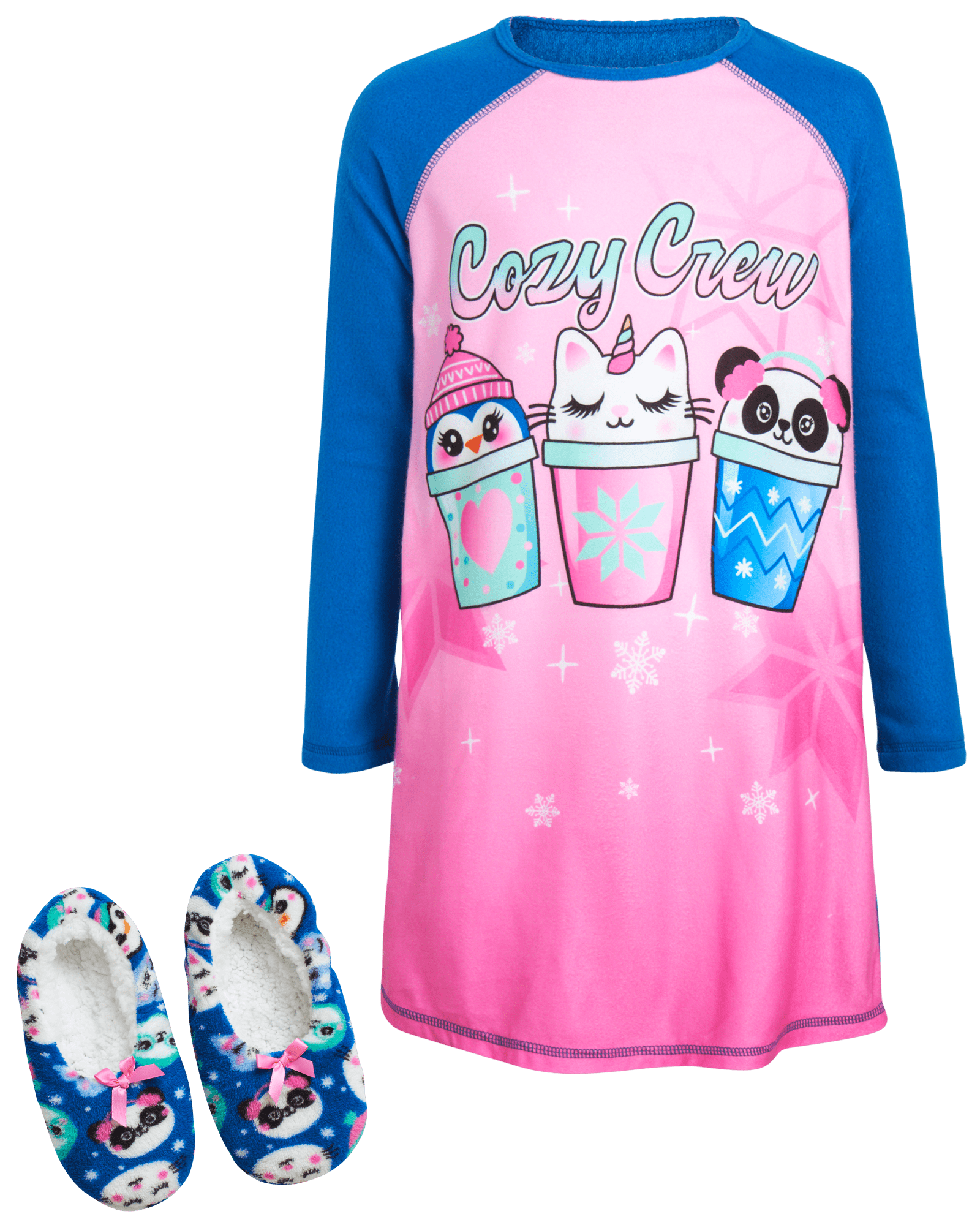Rene Rofe Girls Pajamas Long Sleeve Sleep Shirt Nightgown With rene-rofe-girls-pajamas-long-sleeve-sleep-shirt-nightgown-with