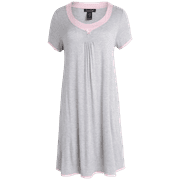 Rene Rofe Women's Nightgown - Long Sleep Shirt for Women with Cap Sleeves and Adjustable Neckband