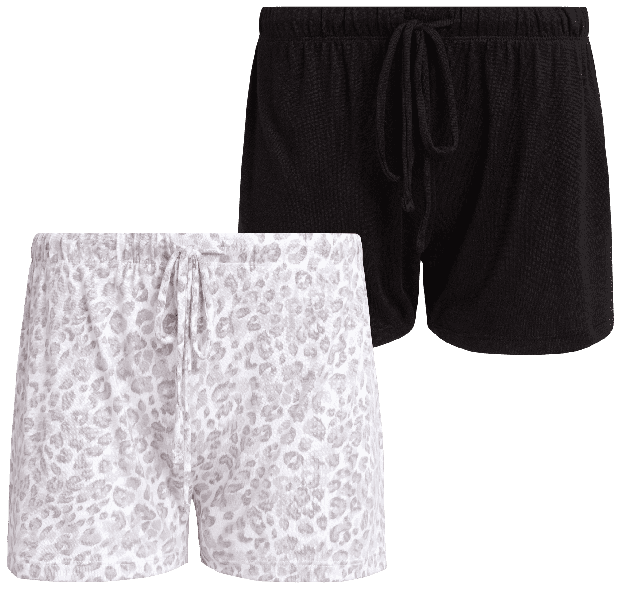 Rene Rofe Women's Pajama Shorts 2 Pack Hacci Fabric SelfTie Sleep