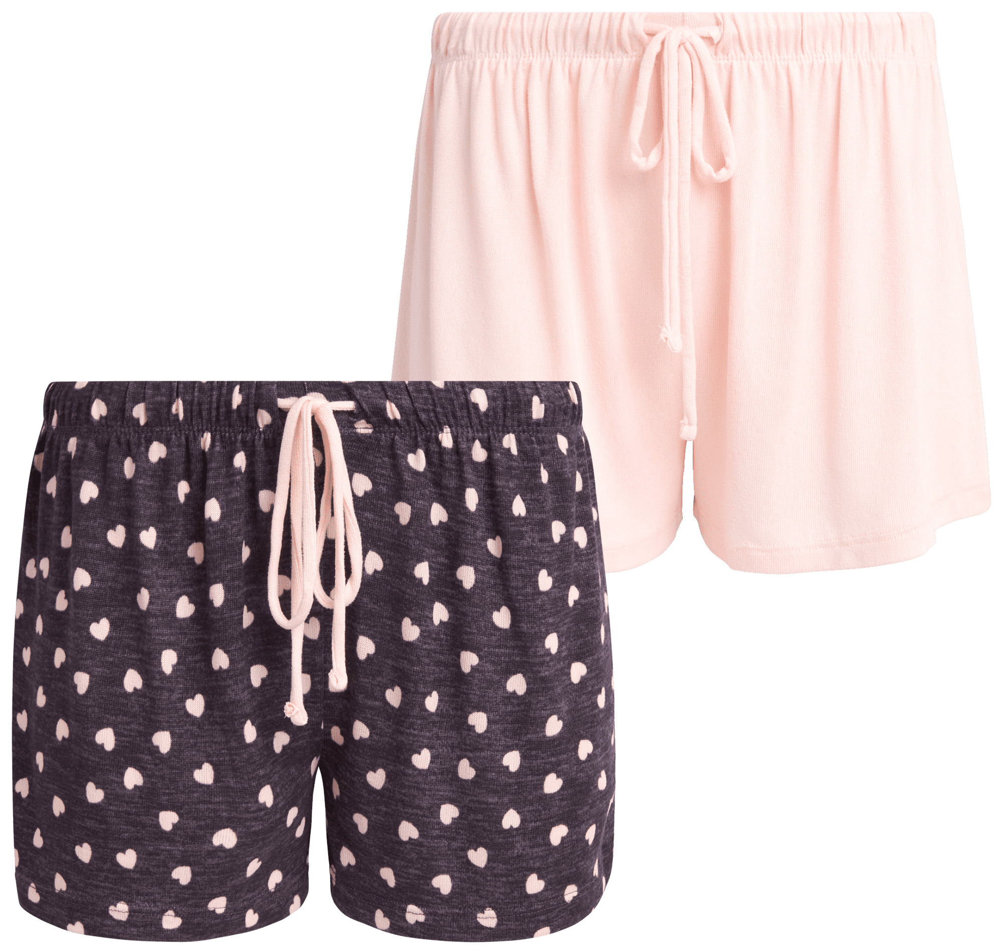 Rene Rofe Women's Pajama Shorts 2 Pack Hacci Fabric SelfTie Sleep