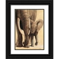 thumbnail image 1 of Renee 18x24 Black Ornate Wood Framed with Double Matting Museum Art Print Titled - Elephant love I, 1 of 4