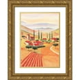 thumbnail image 1 of Renee 24x32 Gold Ornate Wood Framed with Double Matting Museum Art Print Titled - Tuscan Village II, 1 of 4