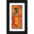 thumbnail image 1 of Renee 8x14 Black Ornate Wood Framed with Double Matting Museum Art Print Titled - African beauty 1-3, 1 of 4