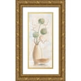 thumbnail image 1 of Renee 8x14 Gold Ornate Wood Framed with Double Matting Museum Art Print Titled - Vases with pastel III, 1 of 4