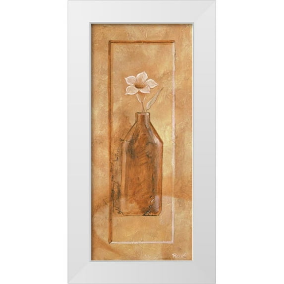 Renee 8x14 White Modern Wood Framed Museum Art Print Titled - Royal brown VI